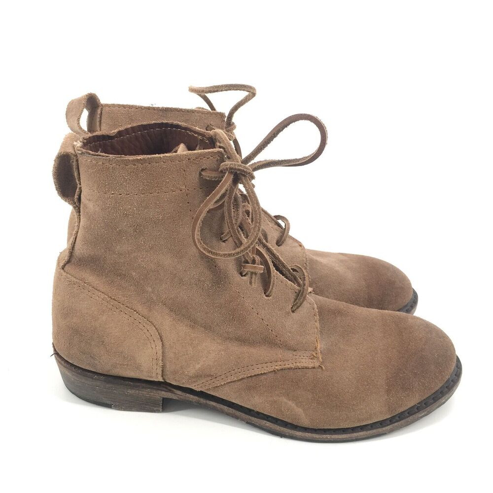 $300 Vintage Shoe Company Lilly Turf Chukka Boots 6 Womens Brown Suede Leather